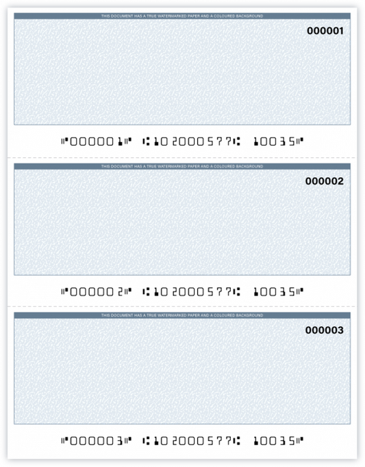 High Security Laser Multi-Purpose Check- Three on Page (BLANK)